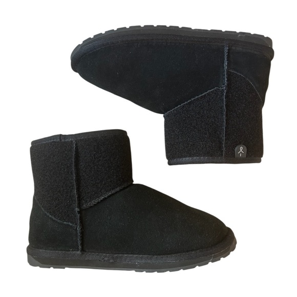 EMU AUSTRALIA WALLABY MINI 100% MERINO WOOL BOOTS, BLACK, KIDS SIZE 3 - Picture 2 of 7